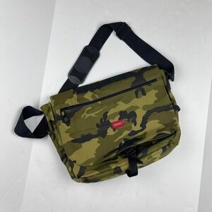 Y2K Dickies Camo Messenger Bag Green Laptop Sling School Casual Grunge Skater